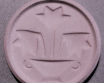 Vintage Museum of American Folk Art Cookie Mold, Flower Pot. Candy Mold, Chocolate Mold, Paper Mold. Casting Mold. Labeled.
