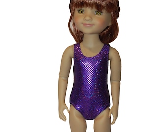 Swimsuit for 14.5" Wellie Wishers or Ruby Red Fashion Friends Doll Clothes Shiny Purple tkct1352 handmade ready to ship