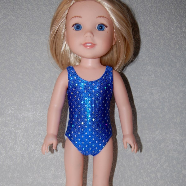 Swimsuit for 14.5" Wellie Wishers or Melissa & Doug Doll Clothes blue diamond tkct1232 rts READY TO SHIP