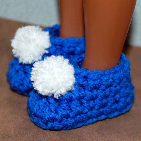 Pattern pdf Crochet Slippers to fit 14 inch Wellie Wishers Betsy McCall Heart for Hearts and 13" Les Cheries Doll