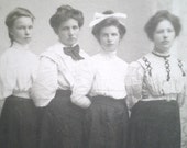 Family Photo Postcards / Vintage postcards / Victorian dress / ladies / baby / sisters / black and white photo / Mother / Father / girl