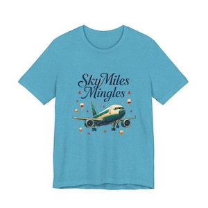 Nostalgic Airplane Travel Tee: SkyMiles Delta Airlines Fan Shirt, Aviation Enthusiast Gift image 5