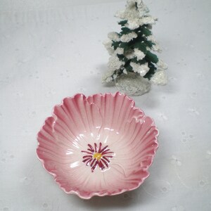 Royal Winton open salt / Pink salt cellar / Grimwades / salt dip / pink flower / Dogwood / the Crown / royalty image 2