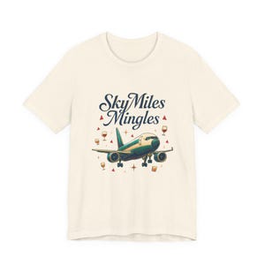 Nostalgic Airplane Travel Tee: SkyMiles Delta Airlines Fan Shirt, Aviation Enthusiast Gift image 3