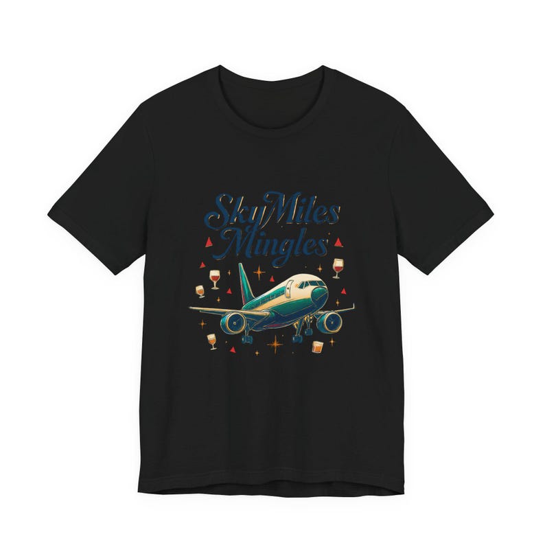 Nostalgic Airplane Travel Tee: SkyMiles Delta Airlines Fan Shirt, Aviation Enthusiast Gift image 7