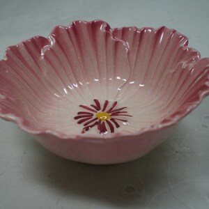 Royal Winton open salt / Pink salt cellar / Grimwades / salt dip / pink flower / Dogwood / the Crown / royalty image 3