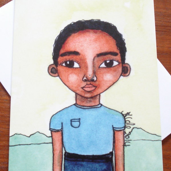African American/Afro Caribbean Greeting Card 'Little Man'
