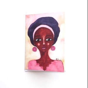 Quiet Joy Black Woman Birthday Card Black Greeting Card African American Afro Caribbean Afrocentric image 1