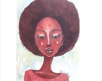 She Wanted More | African American Card | Afrocentric | Afro Caribbean | Black Greeting Card