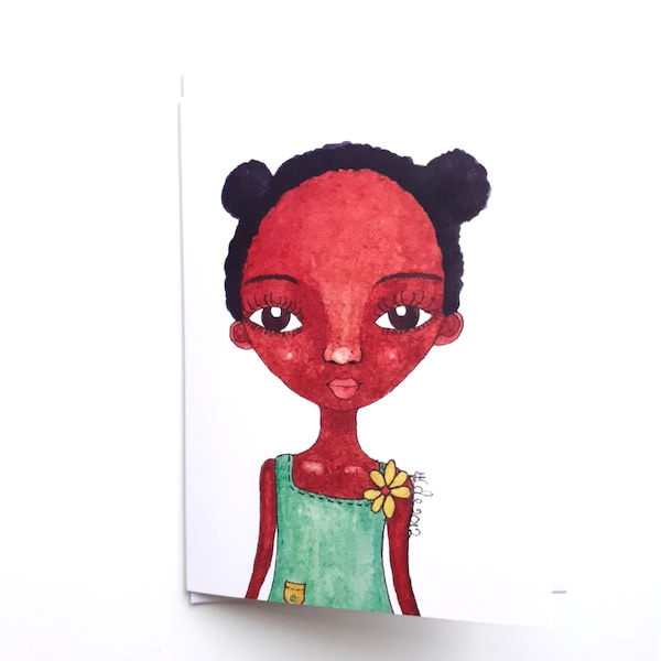 Rosie Girl | Little Black Girl Birthday Card | Black Girl Magic | Blank Card for All Occasions