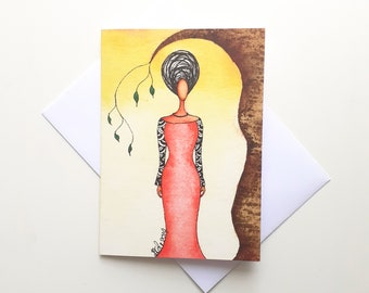 Sanctuary | Black Greeting Card | Afrocentric | Black Owned | Black Artist