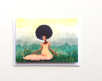 Meadow | Black Greeting Card | Ethnic | Black Woman Card | Birthdays | All Occasions | Black Owned