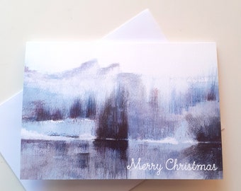 Glassy Lake | CHRISTMAS CARD | Winter Scene 2 | Xmas Greeting Card