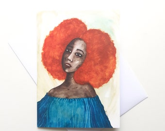 New Dawn | Black Woman Birthday and All Occasions Card | Afrocentric | Black British Artist UK