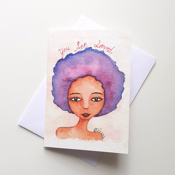 You Are Loved | Black Greeting Card | Multicultural | Ethnic | Black Owned Business UK
