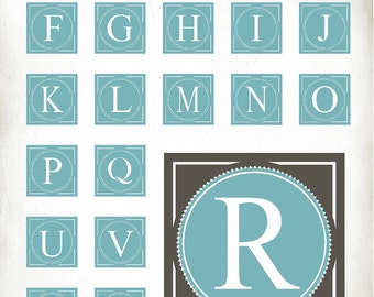 Monogram SVG Files, Alphabet SVG Files, Framed Letters, Decorative Letters, Last Name Initial Font File, Alphabet Cricut Svg, Eps Ai Svg Gsd