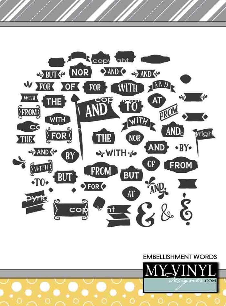 Ampersand SVG Files Embellishment Words Clip Art Cuttable Etsy