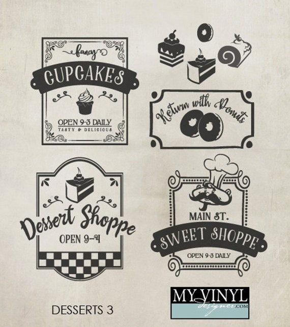 Download Kitchen Svg Files Kitchen Wall Art Svg Dessert Svg Bakery Etsy