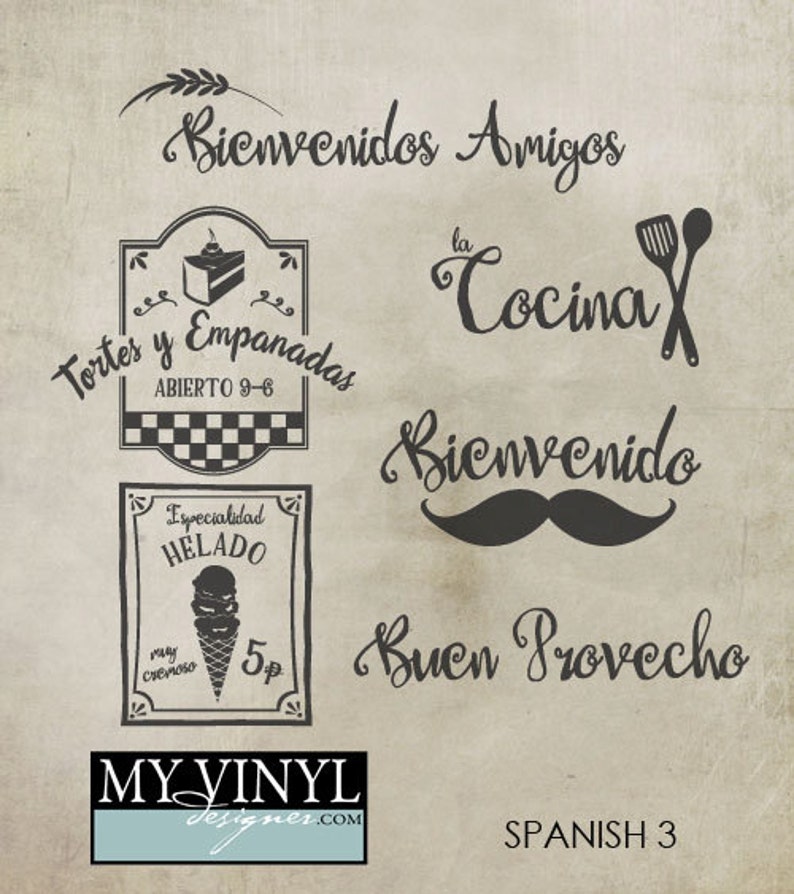 Download Spanish Kitchen SVG Files Kitchen Decor Cuttable SVG Files ...