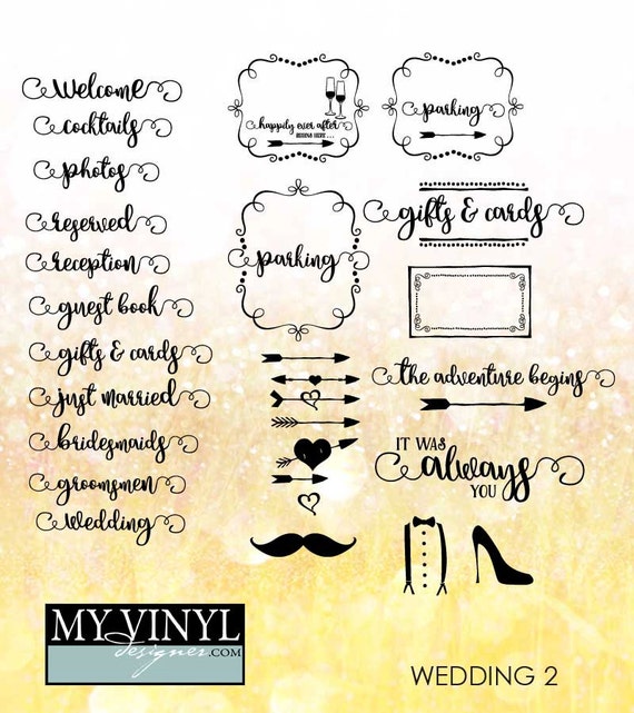 Download Wedding Svg Files Wedding Reception Cuttable Svg Files Etsy SVG, PNG, EPS, DXF File