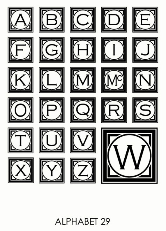 Download Alphabet Svg Files Framed Monogram Alphabet Monogram Svg Etsy