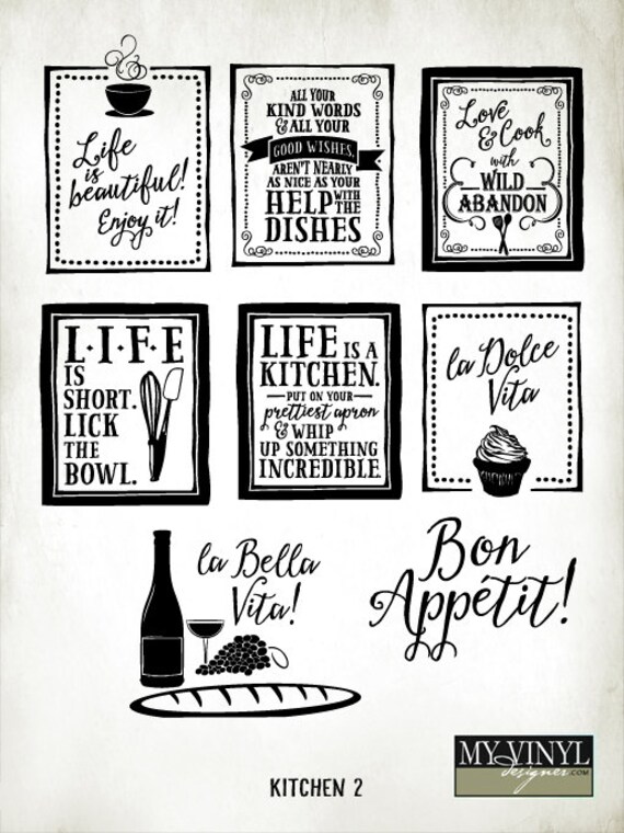 Download Kitchen Wall Art Svg Files Kitchen Quote Cuttable Svg Files Etsy
