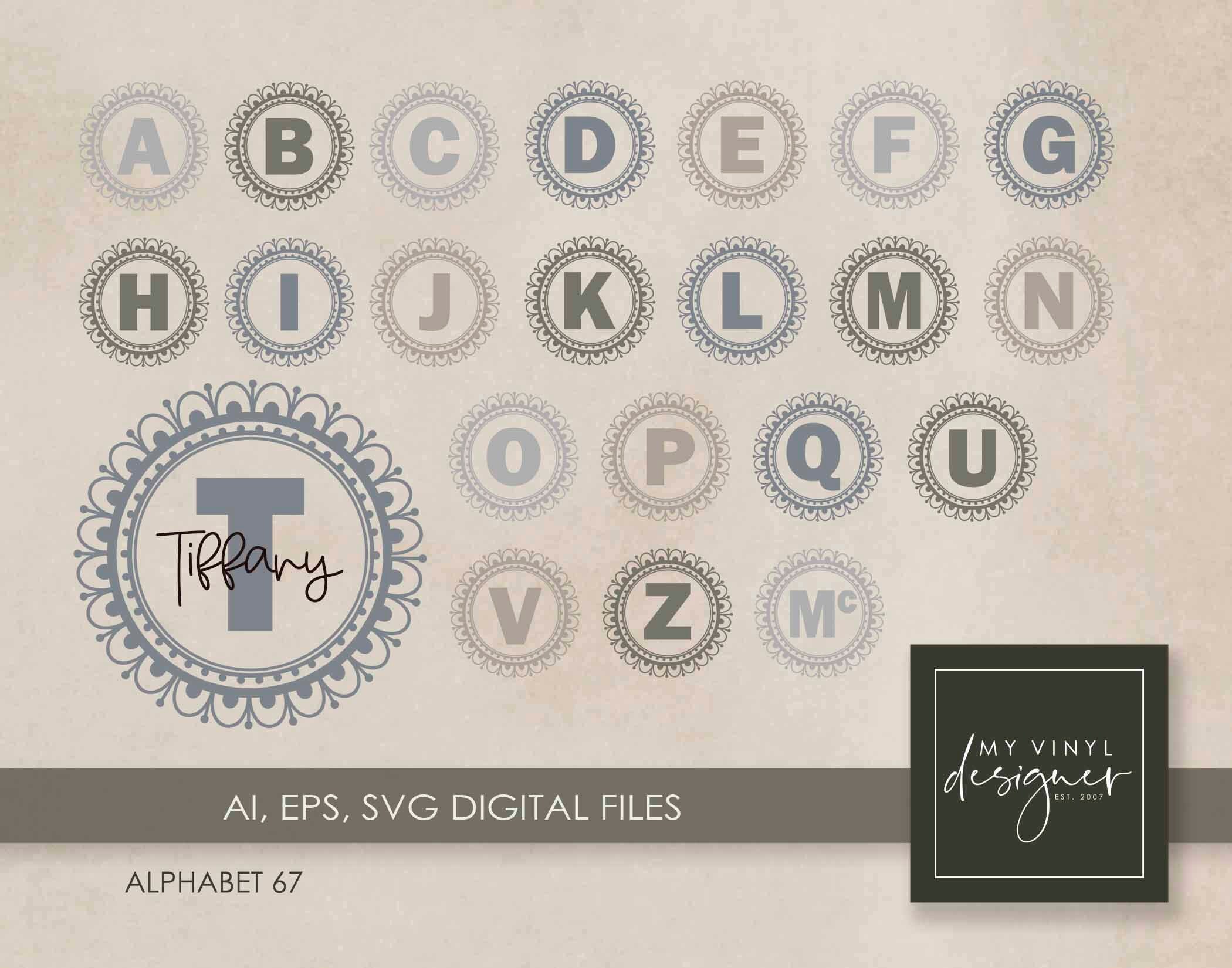 Download Cuttable Svg Files Ai Eps Monograms Vector Files For Vinyl Etsy