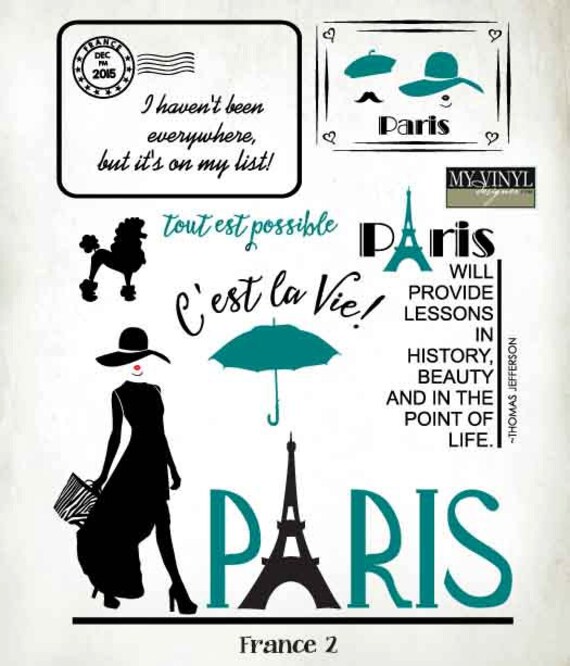 France Svg Files France Cuttable Svg Paris Svg Files Etsy