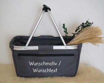 Personalisierter Einkaufskorb / individuell / Shopper / Korb / Geschenkidee / Wunschmotiv / Wunschtext / Wunsch