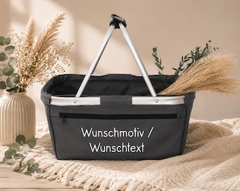 Personalisierter Einkaufskorb / individuell / Shopper / Korb / Geschenkidee / Wunschmotiv / Wunschtext / Wunsch