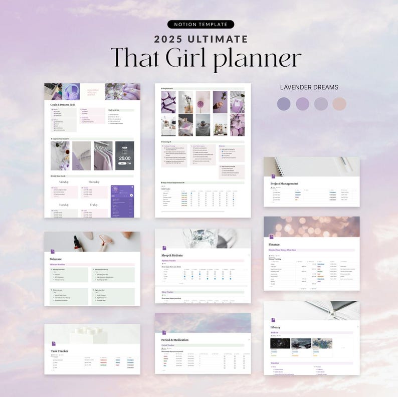 That Girl Notion Planner, Notion Life Planner Template – Habit Tracker ...