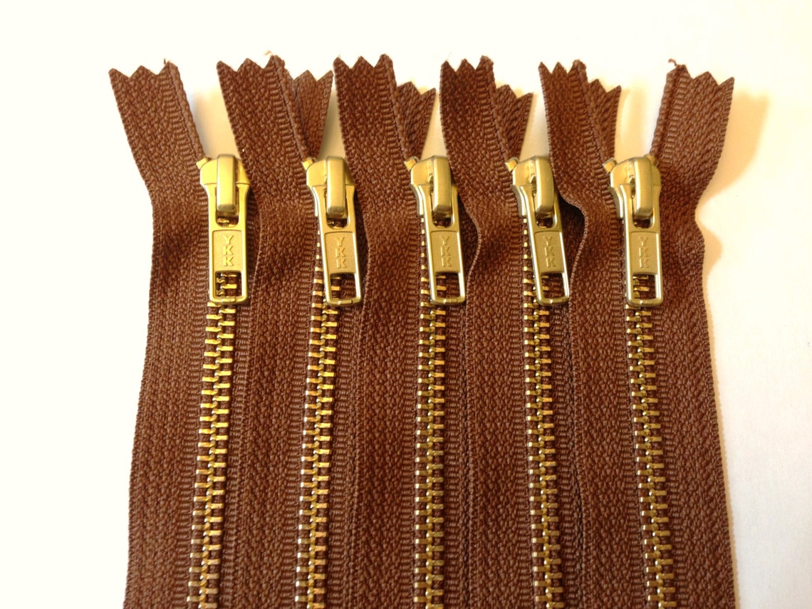 Metal zippers wholesale 7 inch brass zippers TEN pcs medium Etsy