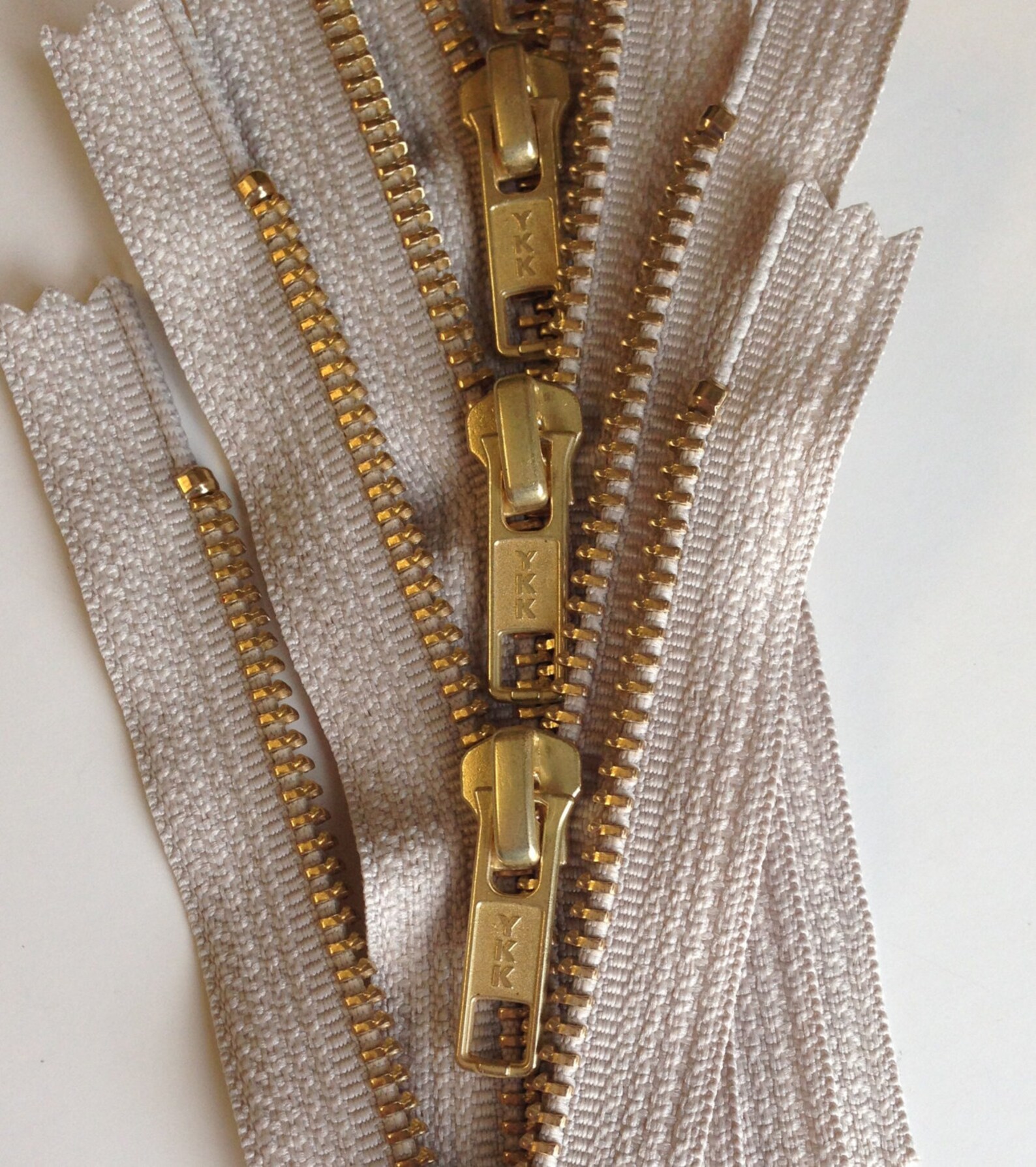 12 inch gold teeth zippers Choose 25 YKK metal zippers Etsy