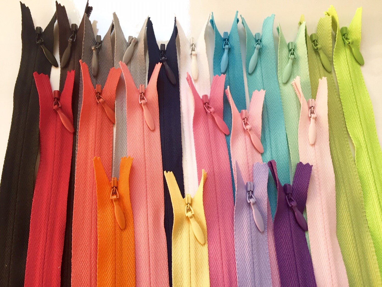 Sale 26 Inch invisible YKK zippers 18 zippers in 18 colors Etsy