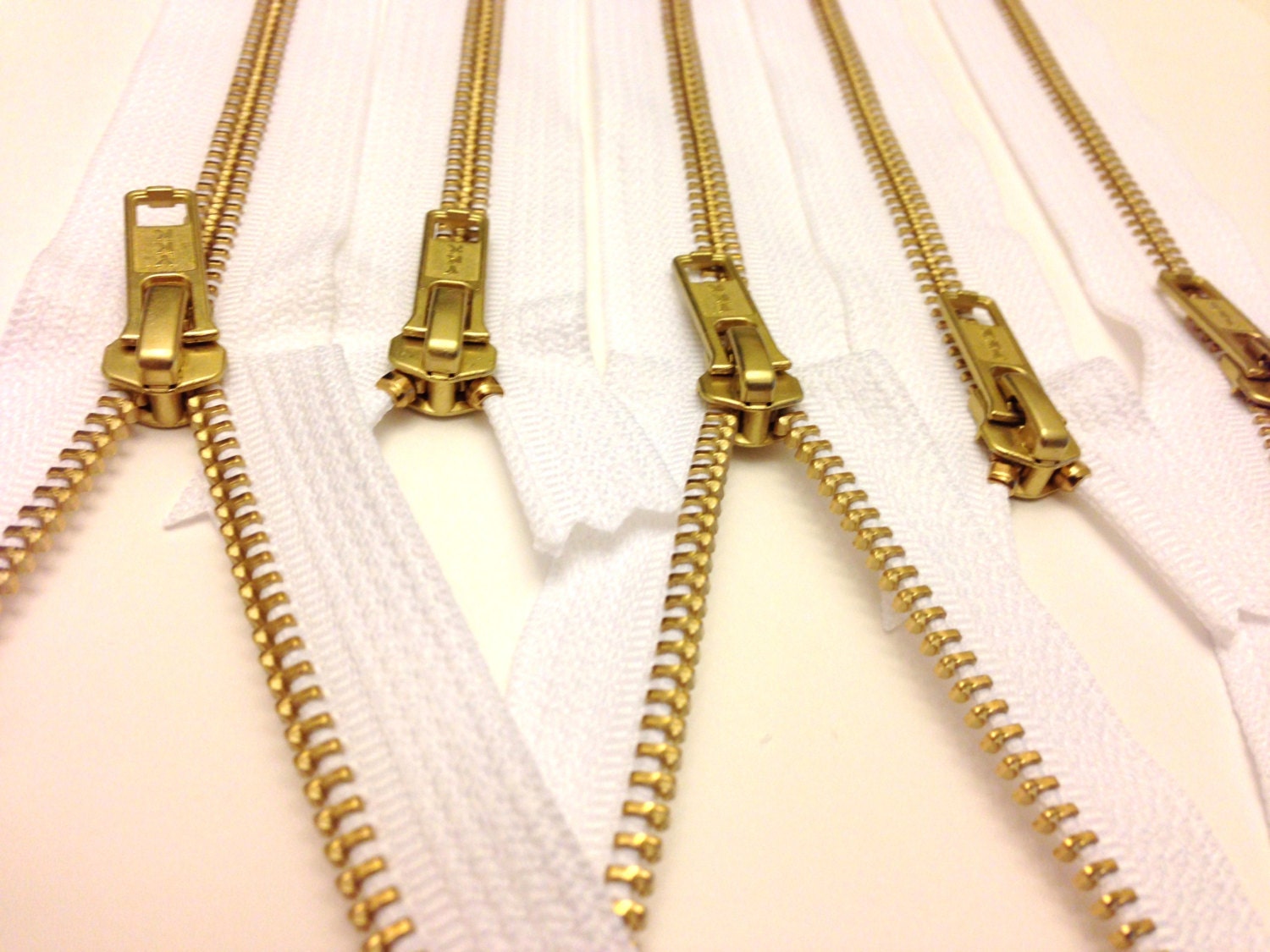 12 inch metal zippers wholesale 25 pcs white YKK color 501 Etsy