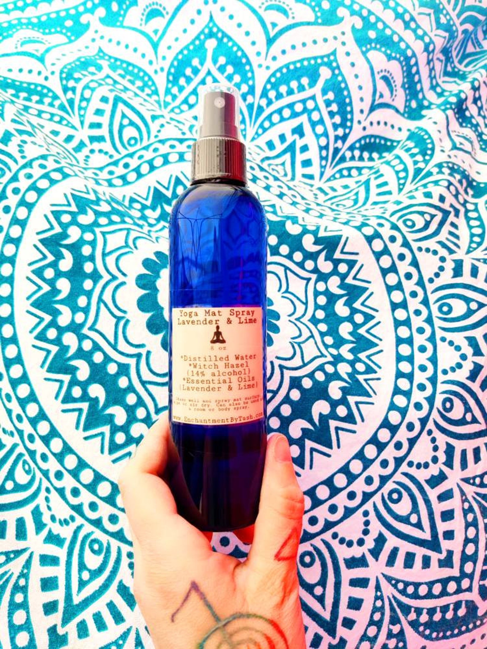 Yoga Mat Spray/8 Ounces/Lavender/Lime/Essential Oils/ Etsy