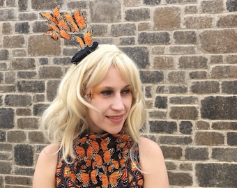 monarch butterfly fascinator effie trinket butterfly fascinator halloween the hunger games cosplay