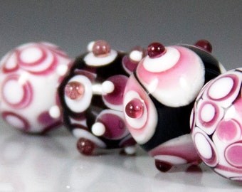 Grape Jelly lampwork beads ooak