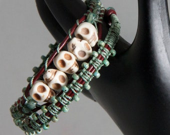 Boho-style wrapped bracelet