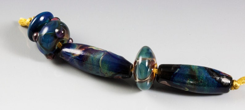 Twilight lampwork glass beads image 1