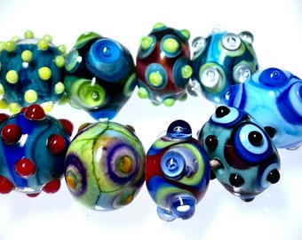 County Fair II lampwork beads