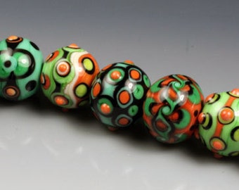 Tricks & Treats lampwork glass beads handmade