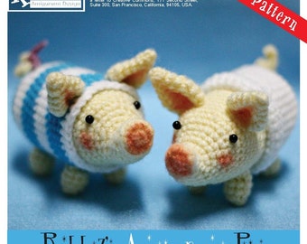 PDF Pattern - Amigurumi Poogie Pigs (Set of Two)