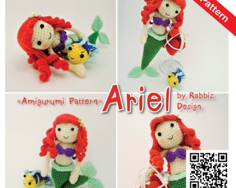 PDF Pattern - Amigurumi Princess Ariel The Little Mermaid