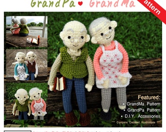 PDF Pattern - Amigurumi Grandpa and Grandma Pattern