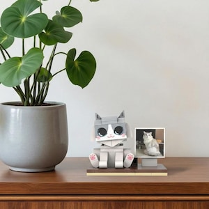 Kundenspezifische Katzen-Ziegelsteinfigur | Personalisiertes Haustier-Liebhaber-Geschenk