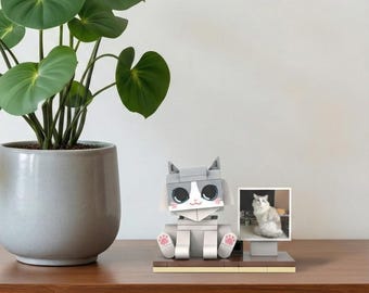 Custom Cat Brick Figure | Personalized Pet Lover Gift