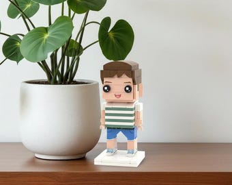 Custom 3D Brick Figure: Personalized Photo Block Toy Gift