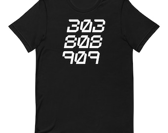 T-shirt techno, house, hip-hop, boîtes à rythmes légendaires