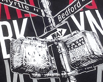 T-shirt Brooklyn BKLYN Bedford & Myrtle Ave